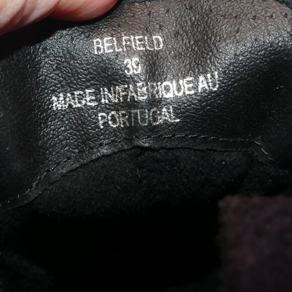 Women's Bos&Co Belfield blue ankle block heel boot suede sz 8/8.5 - Picture 10 of 11